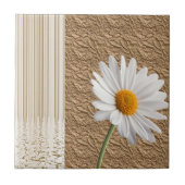 Keramische Tegel White Daisy Floral Tegeltje (Voorkant)