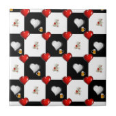 Keramische Tegel White Teddy Bear Beer Tegeltje (Voorkant)