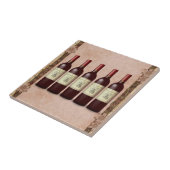 Keramische Tegel wijnflessen Tegeltje (Zijkant)