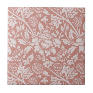 KERAMISCHE TEGEL: WILLIAM MORRIS : FLORAAL ONTWERP TEGELTJE