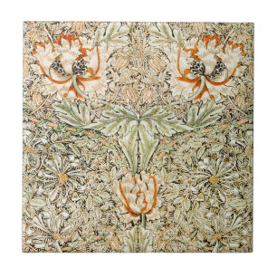 KERAMISCHE TEGEL: WILLIAM MORRIS : HONEYSUCKLE TEGELTJE