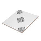 Keramische Tegel Wit en Zwart Plaid Tegeltje (Zijkant)