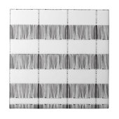 Keramische Tegel Wit en Zwart Plaid Tegeltje (Voorkant)