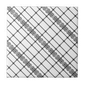 Keramische Tegel wit en zwart Tegeltje (Voorkant)