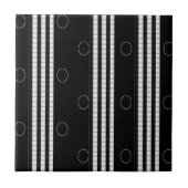 Keramische Tegel wit en zwart Tegeltje (Voorkant)