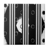 Keramische Tegel wit en zwart Tegeltje (Voorkant)