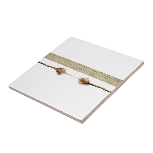 Keramische Tegel Witte Rope Natural Tegeltje (Zijkant)