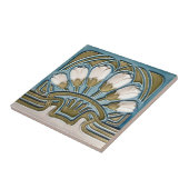 Keramische tegel -  witte tulpen - Nieuw nieuw Tegeltje (Zijkant)