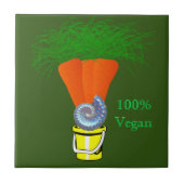 Keramische Tegel wortelen, 100% Groen veen Tegeltje (Voorkant)