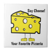 Keramische Tegel Zeg kaas favoriete Pizzeria Pizza Tegeltje (Voorkant)