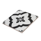 Keramische Tegel - Zwart-wit Victoriaans patroon 2 Tegeltje (Zijkant)