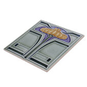 Keramische tegels - Art Nouveau Floral Wall Tile Tegeltje (Zijkant)