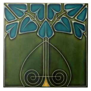 Keramische Tegels - Art Nouveau Reproduction Tegeltje