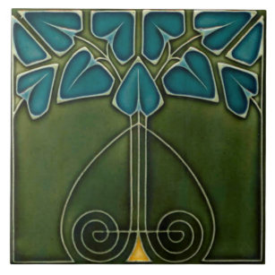 Keramische Tegels - Art Nouveau Reproduction Tegeltje