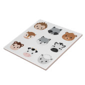 Keramische tegels - Baby dierlijke hoofden 2 Tegeltje (Zijkant)