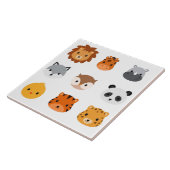 Keramische tegels - Baby dierlijke hoofden 3 Tegeltje (Zijkant)