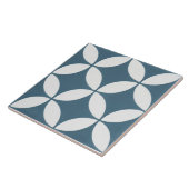 Keramische tegels - Blauw en wit flespatroon Tegeltje (Zijkant)