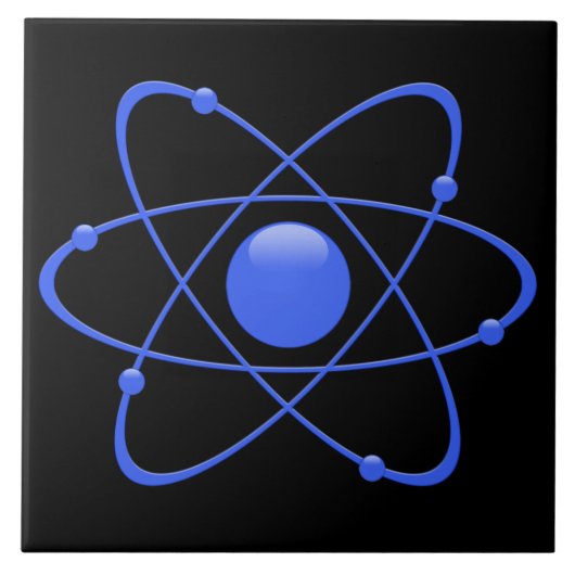 Keramische tegels DE ATOM 1950s Retro  M BLUE Tegeltje (Voorkant)