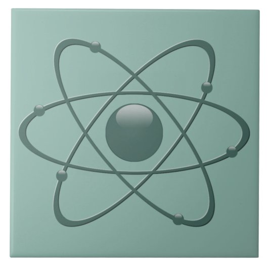 Keramische tegels DE MIGHTY ATOM 1950s Retro GREEN Tegeltje (Voorkant)