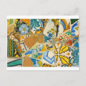 Keramische Tegels in Parc Guell in Barcelona, Span Briefkaart (Voorkant)