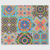 Keramische tegels, majolica, ornamentabstract, ara cadeaupapier (Vlak)