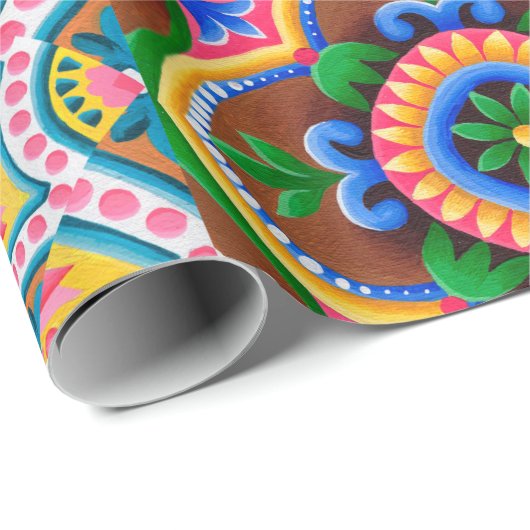 Keramische tegels, majolica, ornamentabstract, ara cadeaupapier (Rol Hoek)