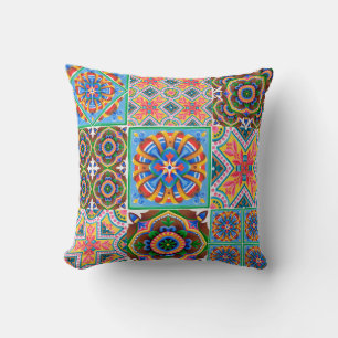 Keramische tegels, majolica, ornamentabstract, ara kussen