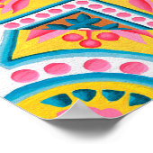 Keramische tegels, majolica, ornamentabstract, ara poster (Hoek)