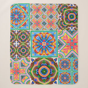 Keramische tegels, majolica, ornamentabstract, ara sherpa deken