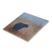 Keramische tegels met Beer "achterzijde Uitzicht" Tegeltje (Zijkant)