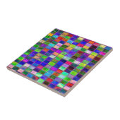 Keramische tegels - ontwerp met gekleurde blokken tegeltje (Zijkant)