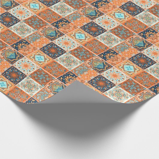 Keramische tegels ornamenten: abstract patroon. cadeaupapier (Hoek)