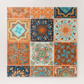 Keramische tegels ornamenten: abstract patroon. legpuzzel (Horizontaal)