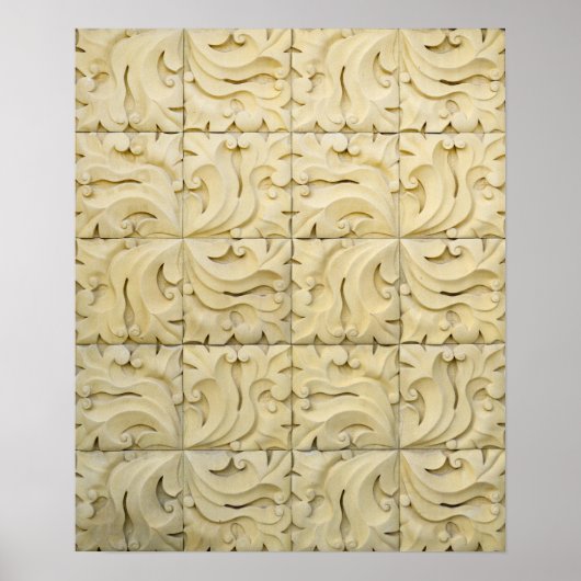 keramische tegels patroonstructuur stucco poster (Voorkant)