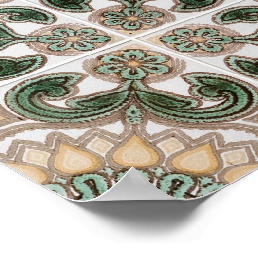 Keramische tegels poster (Hoek)