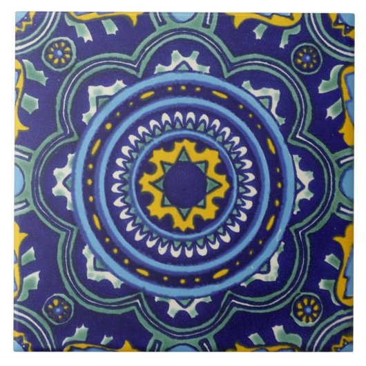 Keramische tegels - Reproductie van een Mexicaans  Tegeltje (Voorkant)