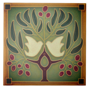 Keramische tegels - Tortelduifjes Tegeltje