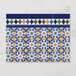 Keramische tegels uit het Granada-briefkaart Briefkaart