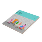 Keramische tegels van de Stewardess-partij voor at Tegeltje (Zijkant)