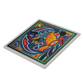 Keramische tegels - Vogelvogel in het motorlicht Tegeltje (Zijkant)