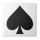 Keramische tegels voor kaartspeler - Spade Tegeltje (Voorkant)