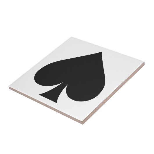 Keramische tegels voor kaartspeler - Spade Tegeltje (Zijkant)