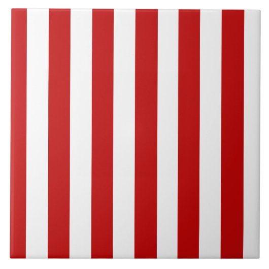 Keramische tegels voor rode en witte strepen tegeltje (Voorkant)