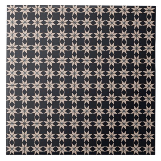 Keramische tegels voor zwarte bloemen tegeltje (Voorkant)