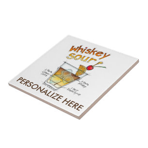KERAMISCHE TEGELS - WHISKEY SOUR RECEPT COCKTAIL K TEGELTJE