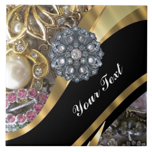 Keramische tegels, zwart-wit tegeltje (Voorkant)