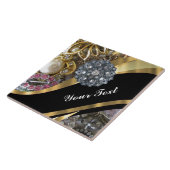 Keramische tegels, zwart-wit tegeltje (Zijkant)