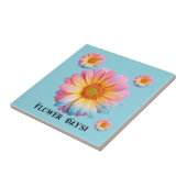 Keramische Tegeltjes Onderzetters (Bloemendag) (Zijkant)