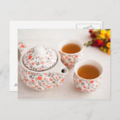 Keramische theeset briefkaart (Voorkant / Achterkant)