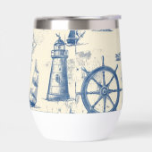 Keramische Thermos Mok met Marine Elements (Links)